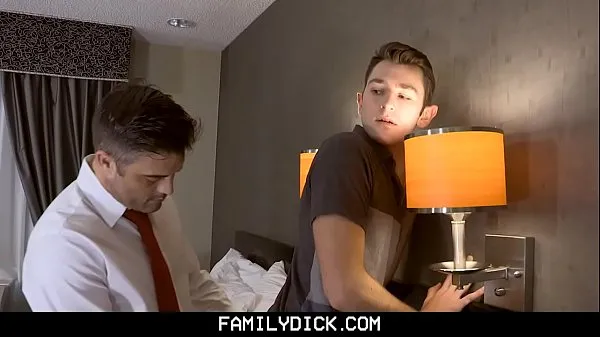 XXX FamilyDick - Horny Stepdad Secretly Fucks His Boy’s Tight Asshole In A Hotel Room top Videos