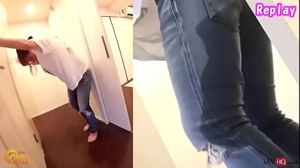 XXX Pee Japanese Desperation et Jeans Mouillant meilleures vidéos