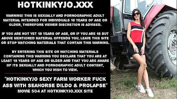 XXX Hotkinkyjo sexy farm worker fuck her ass with XXL seahorse dildo & prolapse najlepsze filmy