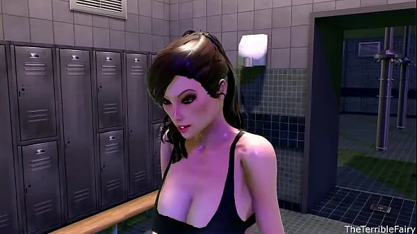 XXX Futanari 3D de sexe féminin dans les vestiaires Version alternative meilleures vidéos