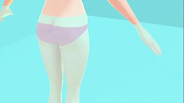 XXX Toyota's anime girl shakes big breasts in a pink bikini topvideo's