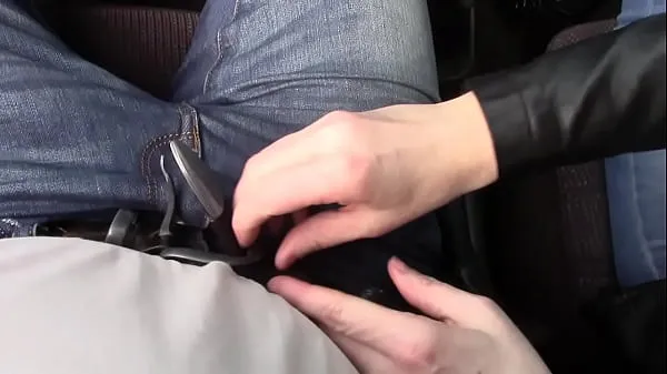 XXX Milking husband cock in car (with handcuffs top Videos