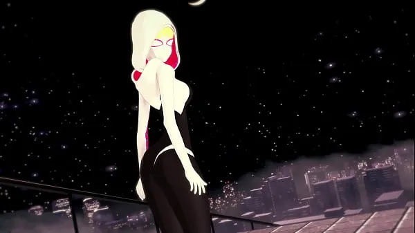 XXX Spider-Gwen Gwen Stacy si masturba e si fa scopare sul tettovideo principali