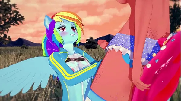 XXX My Little Pony - Rainbow Dash recibe creampie de Pinkie Pie vídeos principales