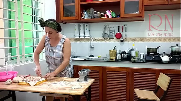 XXX Ravioli Time! Naked Cooking. Regina Noir, a nudist cook at nudist hotel resort. Nude maid. Naked housewife. Camera 1 top Videos