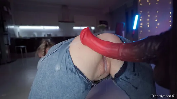 XXX Big Ass Teen in Ripped Jeans Gets Multiply Loads from Northosaur Dildo top Videos